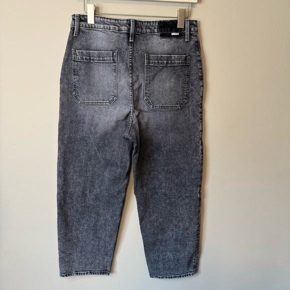 MOTHER SUPERIOR The Private Zip Pocket High Rise Cropped Wide Leg Jeans Size 28 - Picture 9 of 11